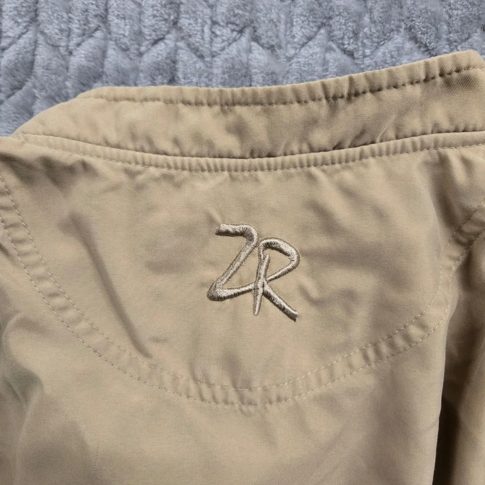 Zero Restriction Mens Lightweight Golf Vest Tan Khaki Microfiber Mock Neck Large